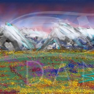 Mountain and Meadow digital painting by Scott Craig